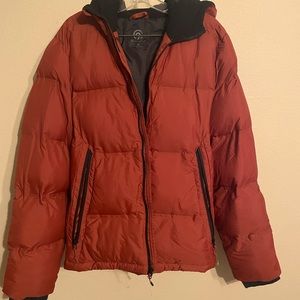 Champion burnt orange puffer jacket